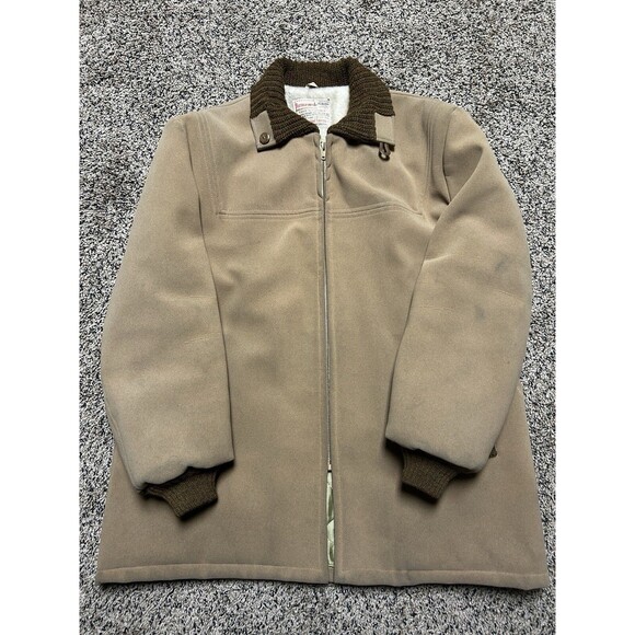 Vintage Suede Coat w/Talon‎ Zippers - Burlington Burmasuede - Men's Large